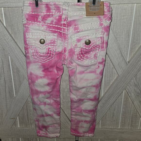 True Religion Girls Pink Tie Dye Casey Super T Jeans 2T - Picture 6 of 11
